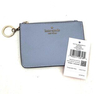 NWT KATE SPADE Lavender Purple Leather Bitsy Wallet Card Holder Coin Purse